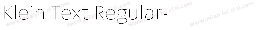 Klein Text Regular字体转换